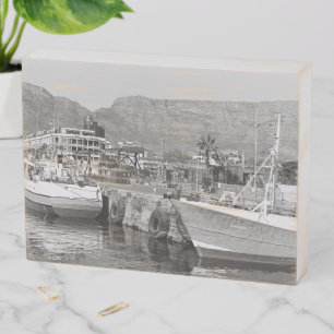 Cape Town Waterfront Harbor South Africa Wooden Box Sign