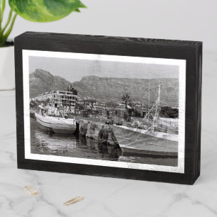 Cape Town Waterfront Harbor South Africa Wooden Box Sign