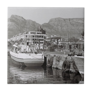 Cape Town Waterfront Harbor Table Mountain Ceramic Tile