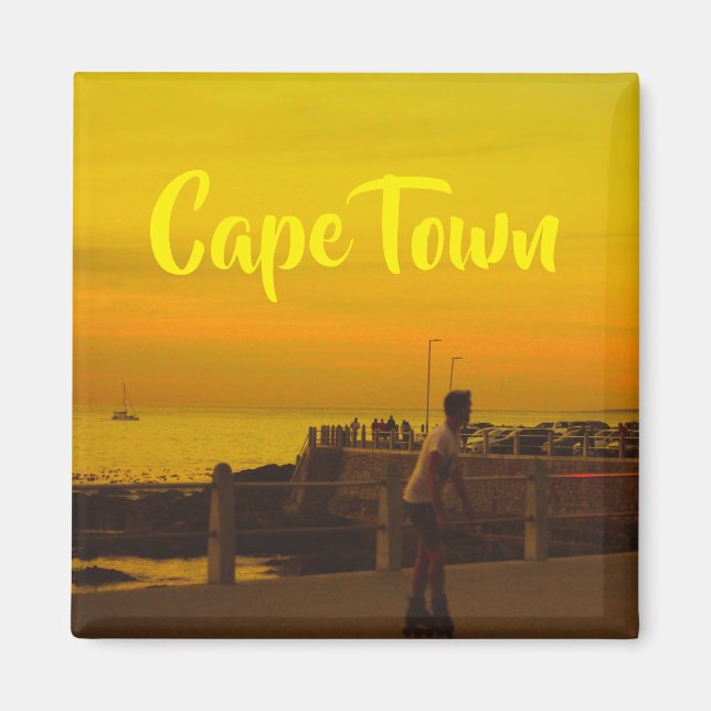 Cape Town ZA Sea Point Promenade Sunset Magnet (Front)