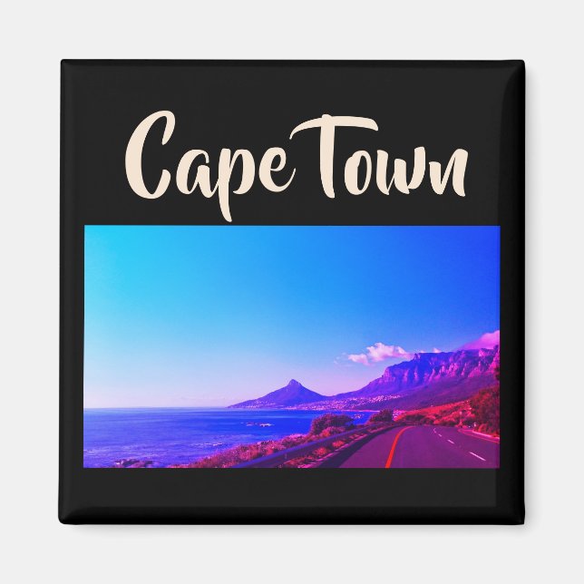 Cape Town ZA South Africa Lion's Head Magnet (Front)