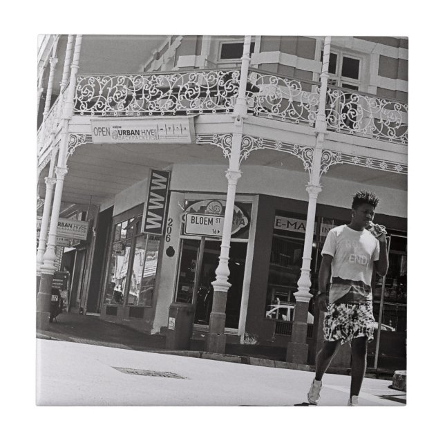 Cape Town ZA South Africa Long Street Ceramic Tile (Front)