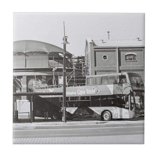 Cape Town ZA South Africa Waterfront Bus Ceramic Tile (Front)