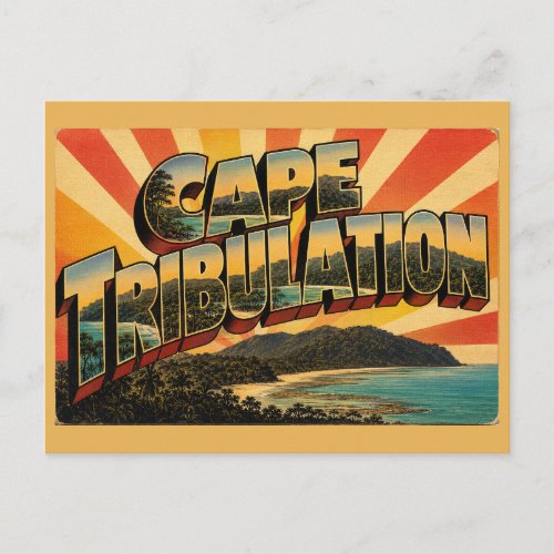 Cape Tribulation Queensland Vintage Travel Art Postcard