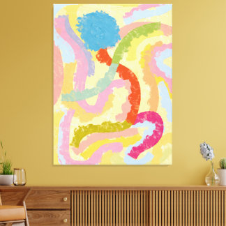 Cape Verde Badja Dance Abstract Illustration Canvas Print