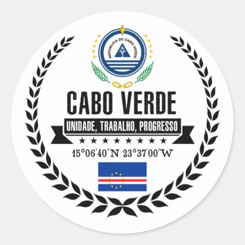 Cape Verde Classic Round Sticker