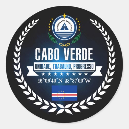 Cape Verde Classic Round Sticker