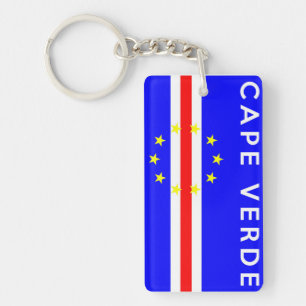 cape verde country flag symbol name text keychain