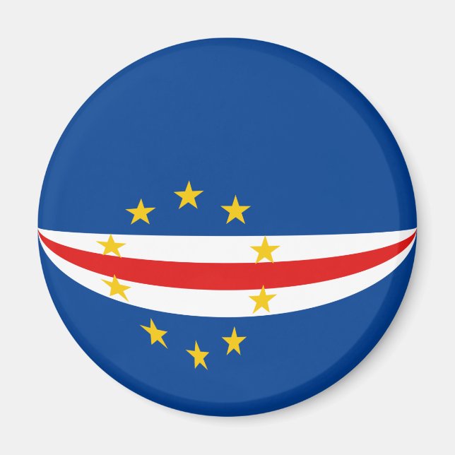 Cape Verde Fisheye Flag Magnet (Front)