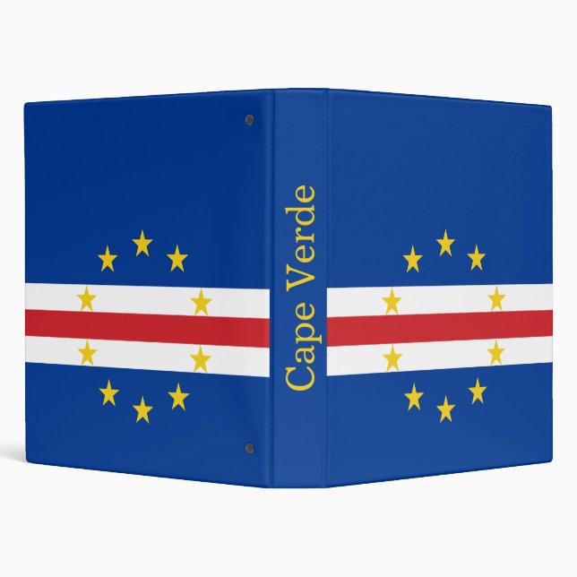 Cape Verde Flag 3 Ring Binder (Background)