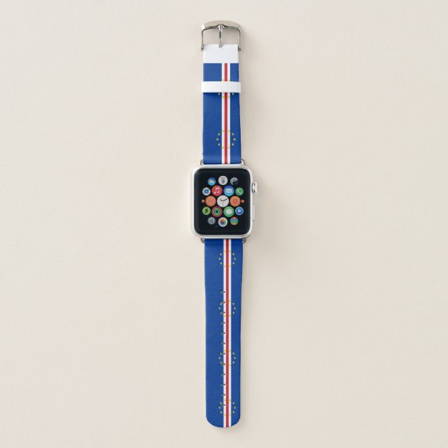 Cape Verde Flag Apple Watch Band (Front)