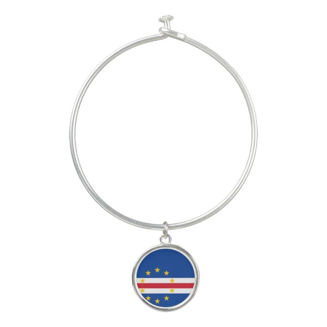 Cape Verde Flag Bangle Bracelet (Front)