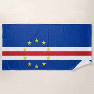 Cape Verde Flag Beach Towel