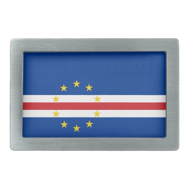 Cape Verde Flag Belt Buckle (Front)