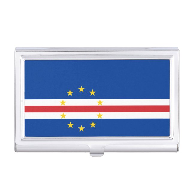 Cape Verde Flag Business Card Case (Front)