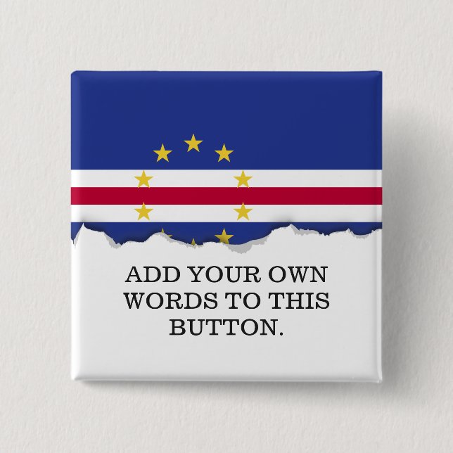Cape Verde Flag Button (Front)