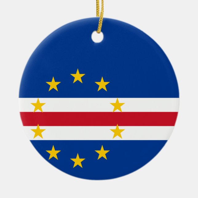 Cape Verde Flag Ceramic Ornament (Front)