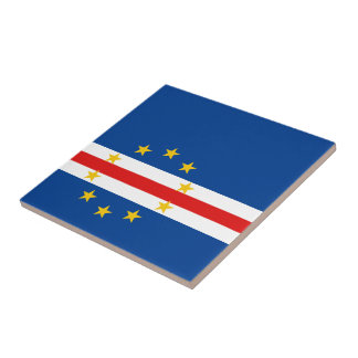 Cape Verde Flag Ceramic Tile
