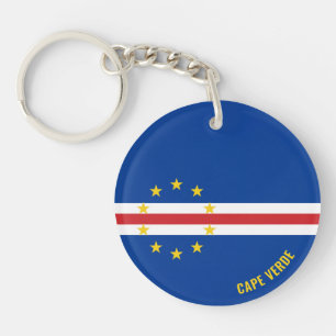 Cape Verde Flag Charming Patriotic Keychain