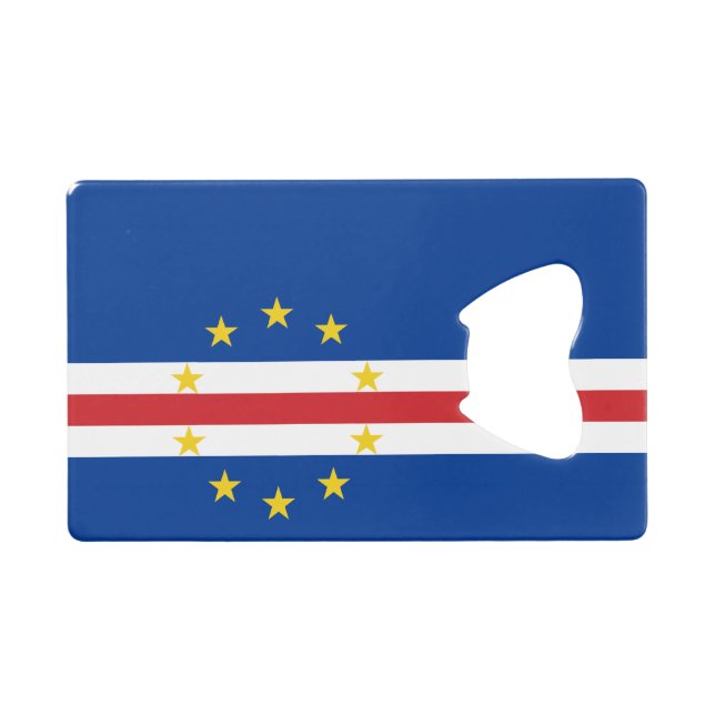 Cape Verde Flag Credit Card Bottle Opener (Front (Horizontal))