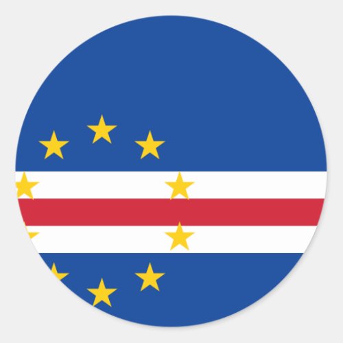 Cape Verde Flag CV Classic Round Sticker