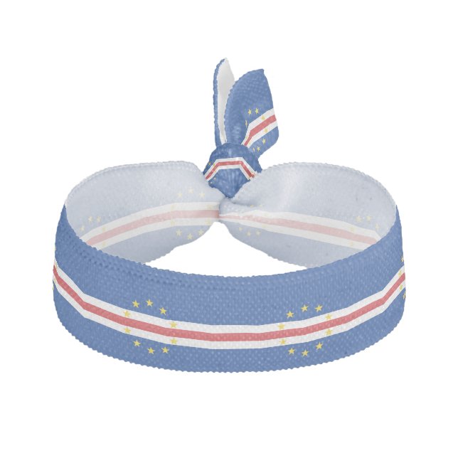 Cape Verde Flag Elastic Hair Tie (Front)