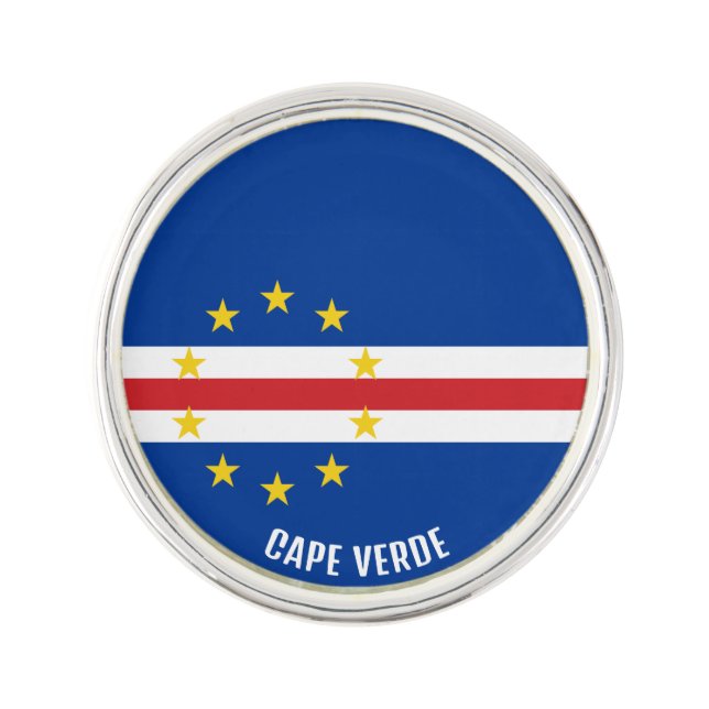 Cape Verde Flag Elegant Patriotic Lapel Pin (Front)