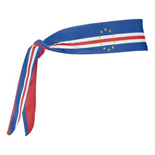 Cape Verde Flag Elegant Patriotic Tie Headband