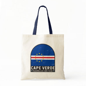 Cape Verde Flag Emblem Distressed Vintage Tote Bag