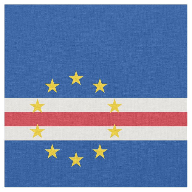 Cape Verde flag Fabric (Close Up)