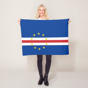 Cape Verde Flag Fleece Blanket