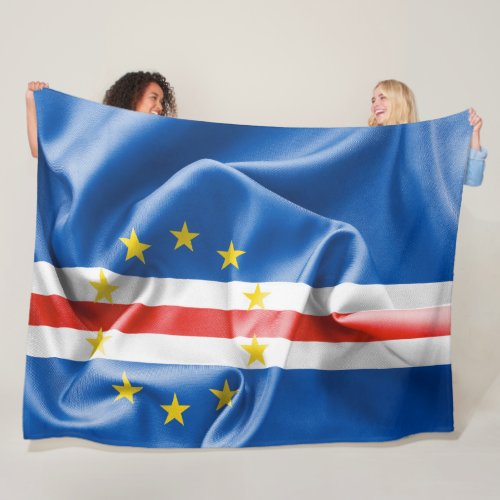 Cape Verde Flag Fleece Blanket