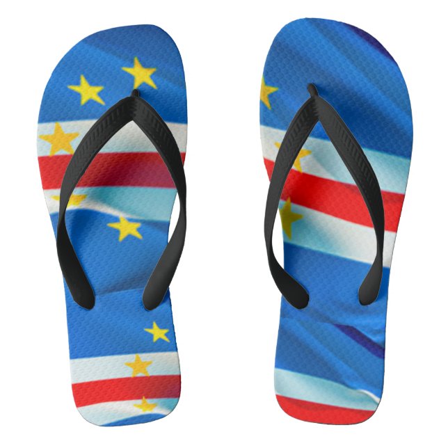 Cape Verde Flag Flip Flops (Footbed)
