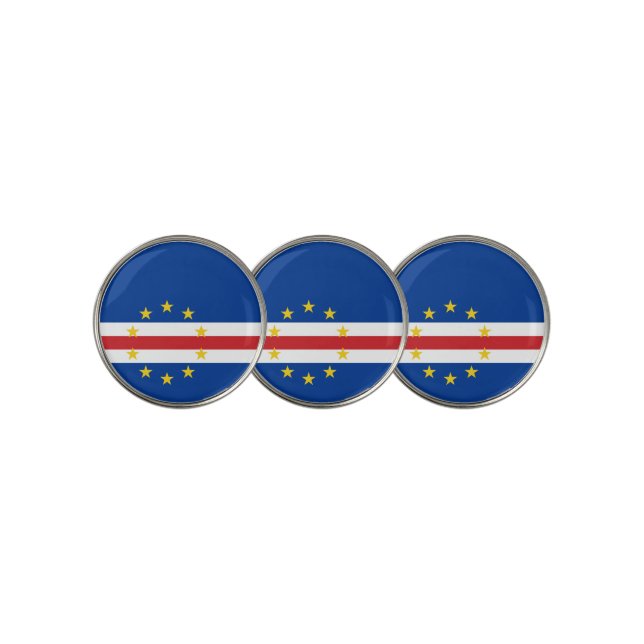 Cape Verde flag Golf Ball Marker (3 Up)