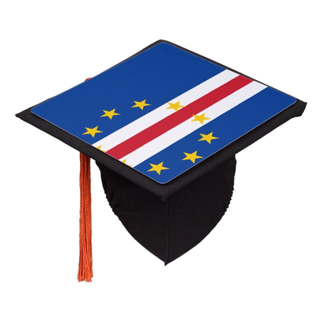 Cape Verde Flag Graduation Cap Topper (Angled)