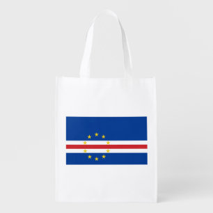 Cape Verde Flag Grocery Bag