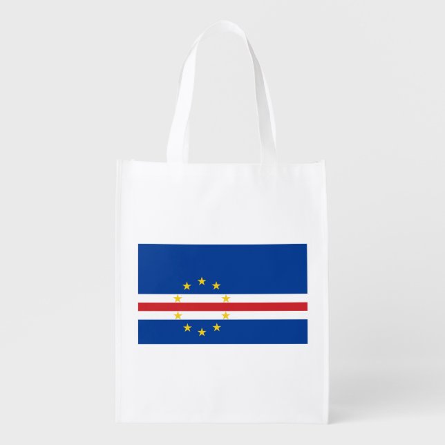 Cape Verde Flag Grocery Bag (Front)