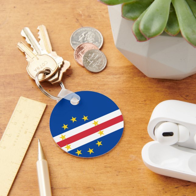 Cape Verde flag Keychain (Desk)