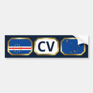 Cape Verde Flag Map Code Bumper Sticker