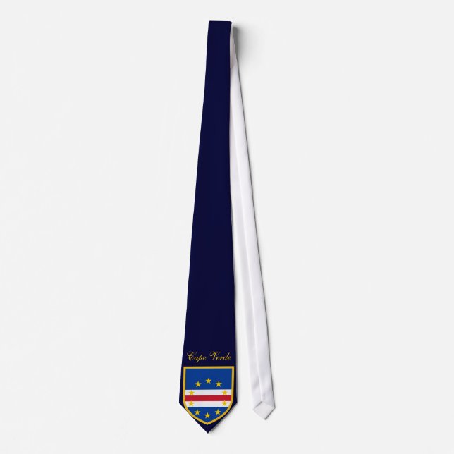 Cape Verde Flag Personalized  Tie (Front)