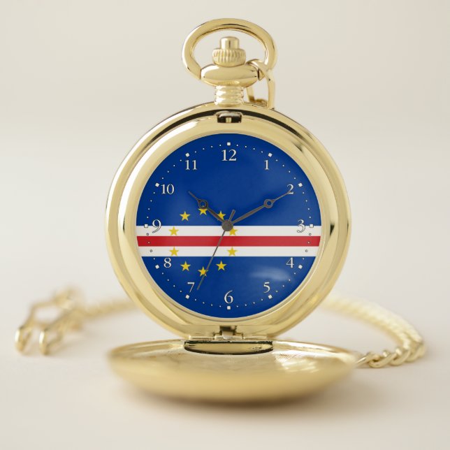 Cape Verde Flag Pocket Watch (Inside)