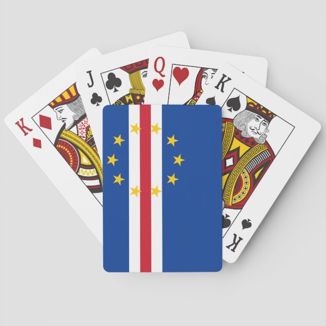 Cape Verde Flag Poker Cards (Back)