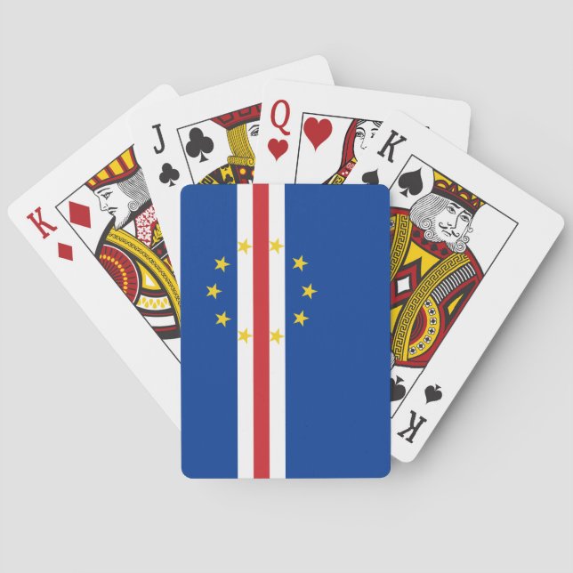 Cape Verde Flag Poker Cards (Back)