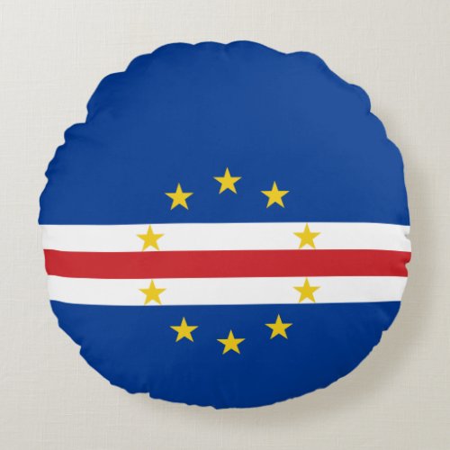 Cape Verde Flag Round Pillow