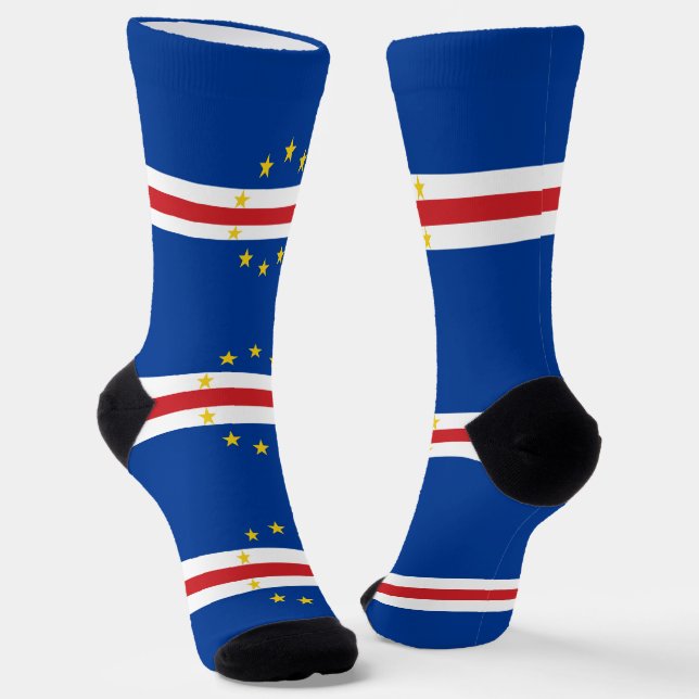 Cape Verde Flag Socks (Angled)
