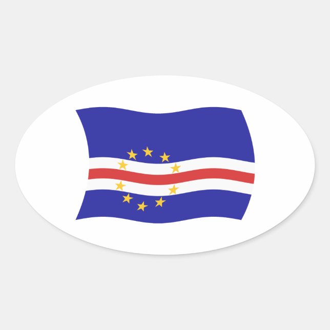 Cape Verde Flag Sticker (Front)