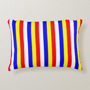 Cape Verde flag stripes country pattern symbol Accent Pillow