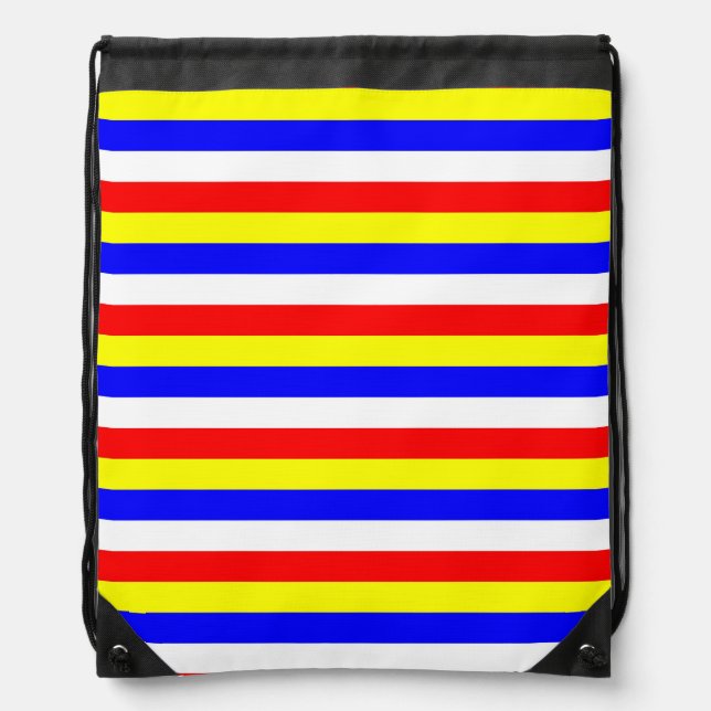 Cape Verde flag stripes country pattern symbol Drawstring Bag (Front)