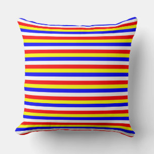 Cape Verde flag stripes country pattern symbol Throw Pillow