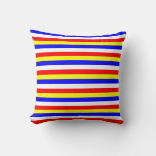 Cape Verde flag stripes country pattern symbol Throw Pillow